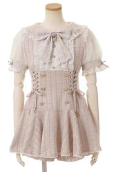 Japanese Lace Sweet Jirai Kei Dress Blouse Shorts Set 2 Colors